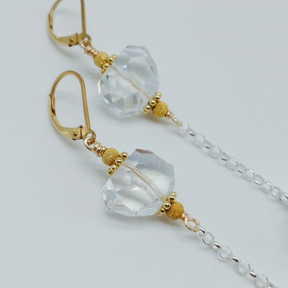 24K Vermeil Swarovski Ball Drop Earrings - Picture 6 of 9